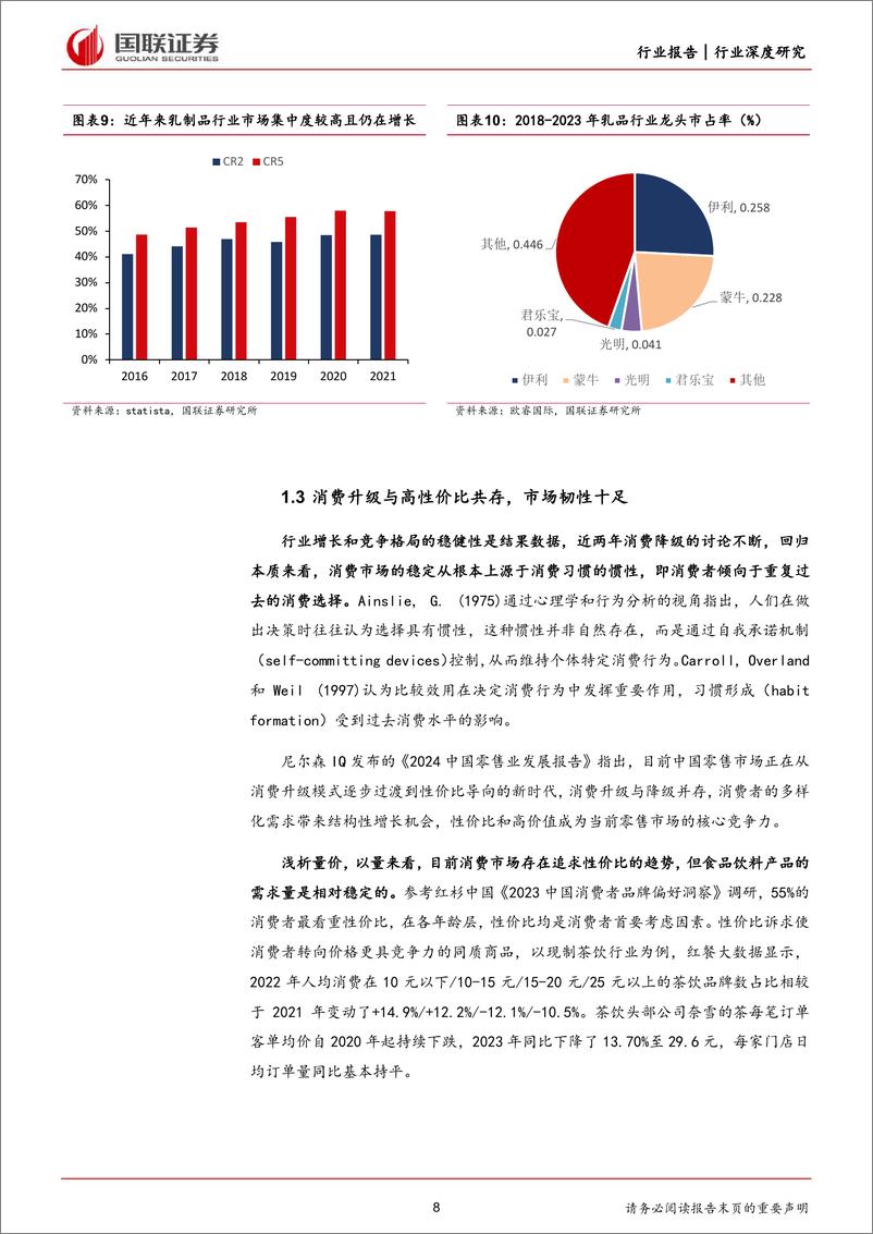 《食品饮料行业：食品饮料分红优势凸显，新规之下重视投资价值-240705-国联证券-26页》 - 第8页预览图