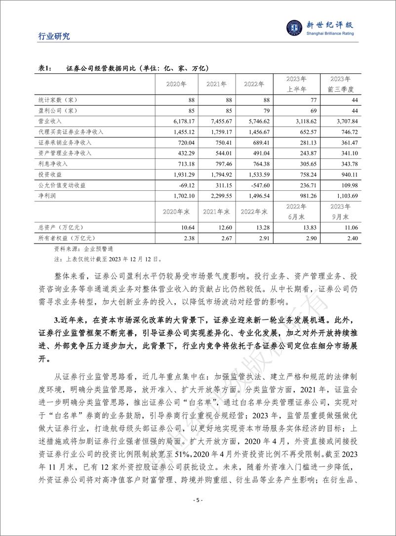 《新世纪评级：2023年证券行业信用回顾与2024年展望报告》 - 第5页预览图