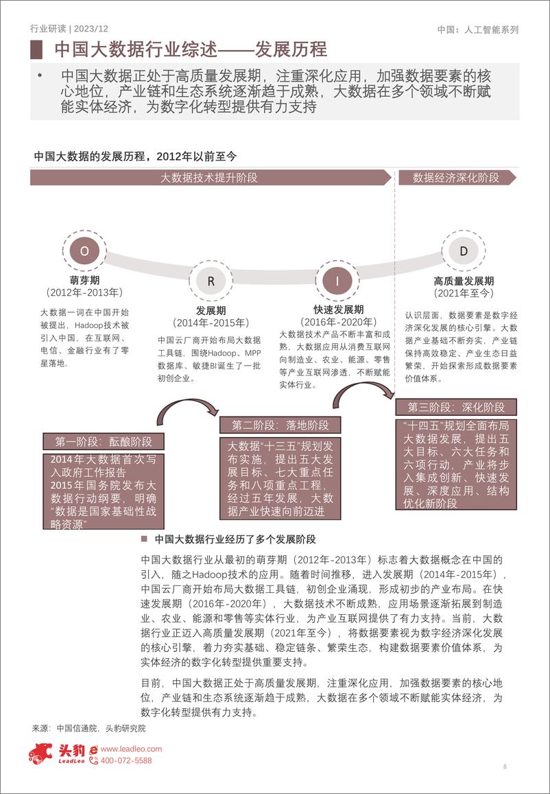 《头豹研究院-2023年中国大数据行业概览：数字智能时代 大数据引领未来》 - 第8页预览图