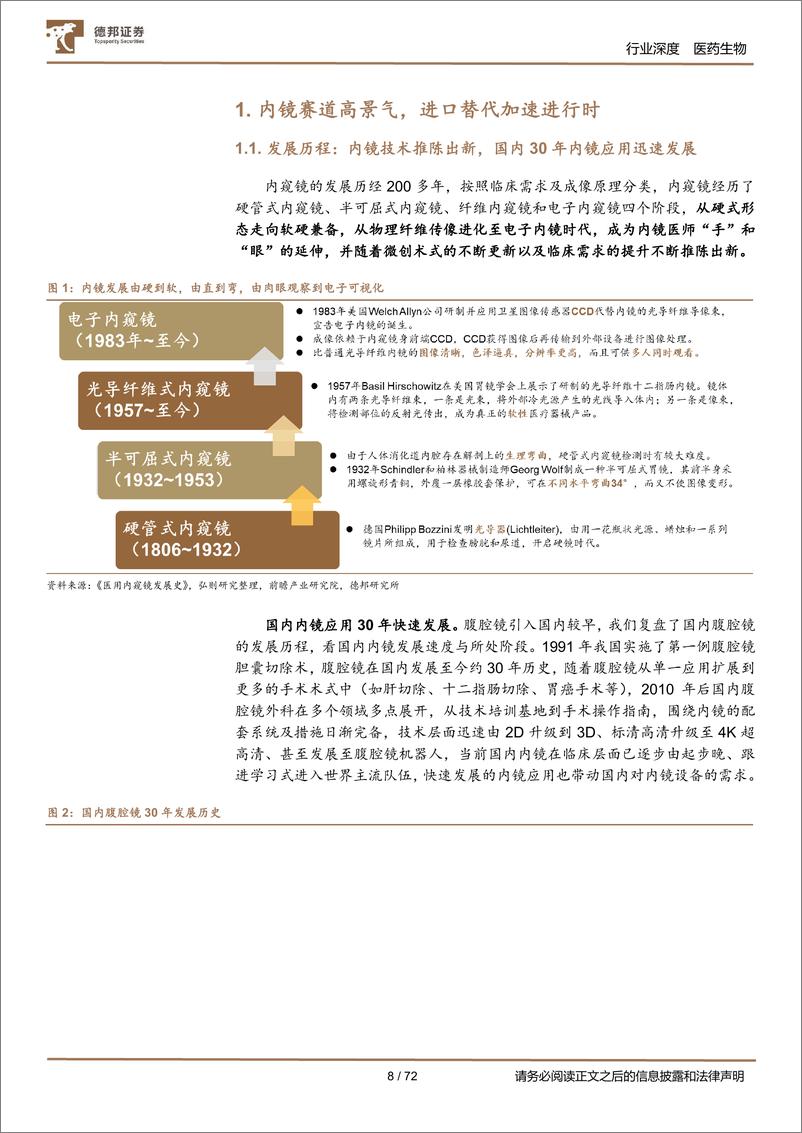 《内窥镜行业深度：小内镜大需求，从内镜全产业链看进口替代进程》 - 第8页预览图