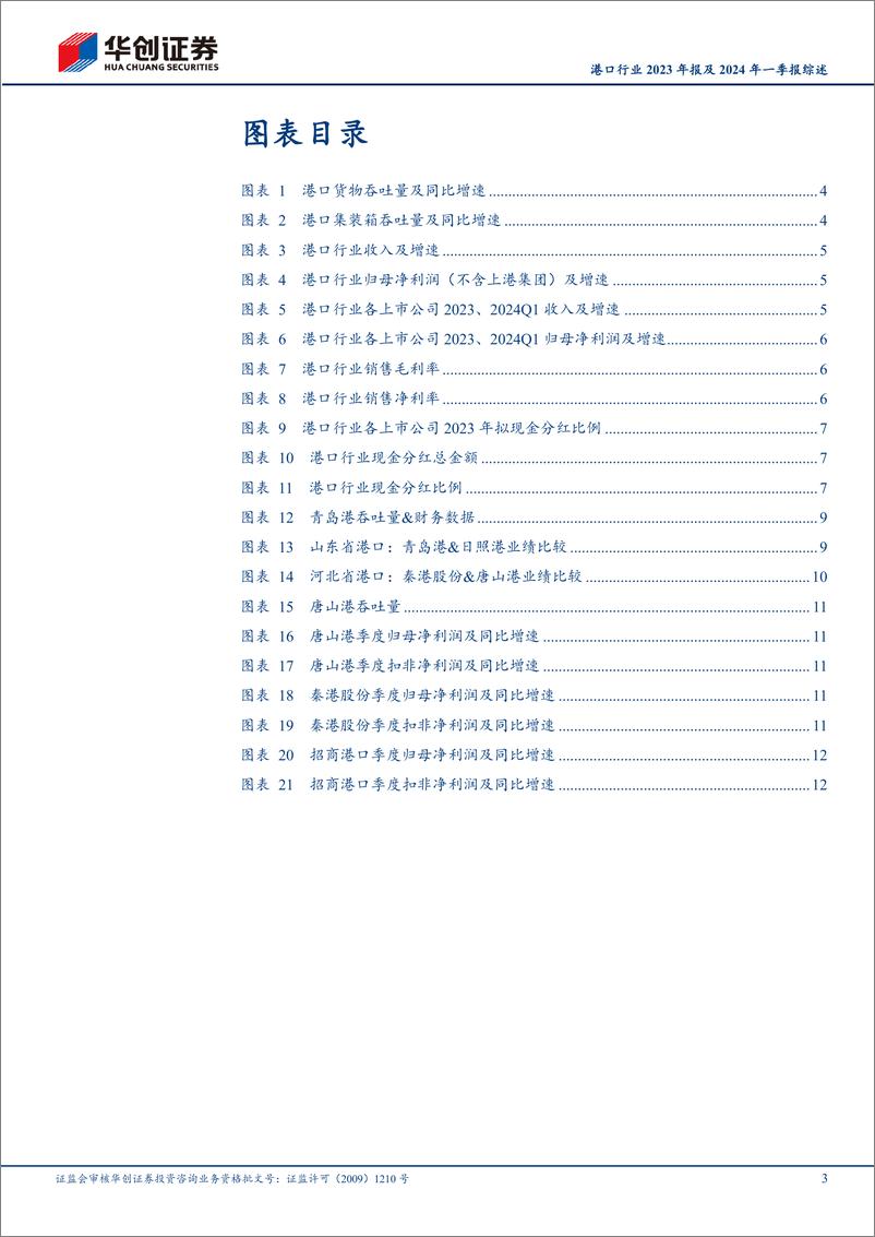 《港口行业2023年报及2024年一季报综述：行业延续稳增长，持续看好区域整合%2b出海护航两条投资主线-240506-华创证券-19页》 - 第3页预览图