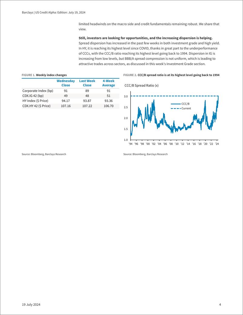 《Barclays_US_Credit_Alpha_Increased_spread_dispersion_brings_opportunities》 - 第4页预览图