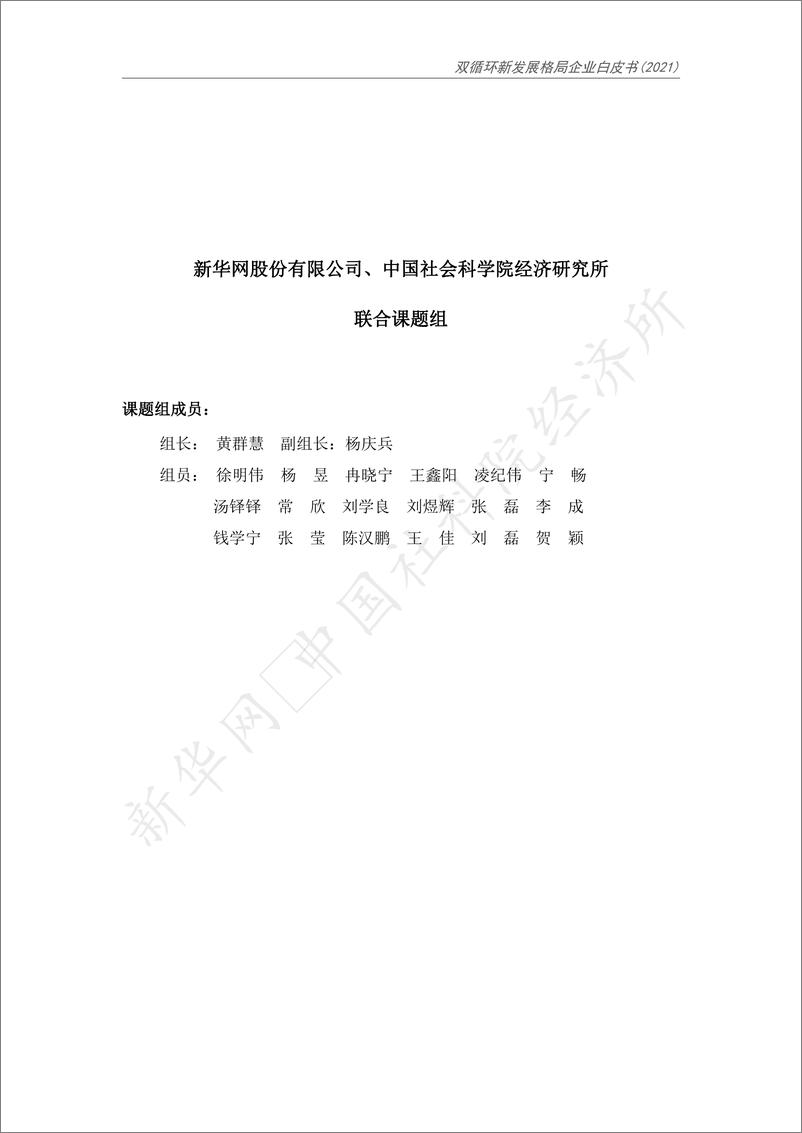 《新华网&中国社会科学院：双循环新发展格局企业白皮书（2021）》 - 第4页预览图