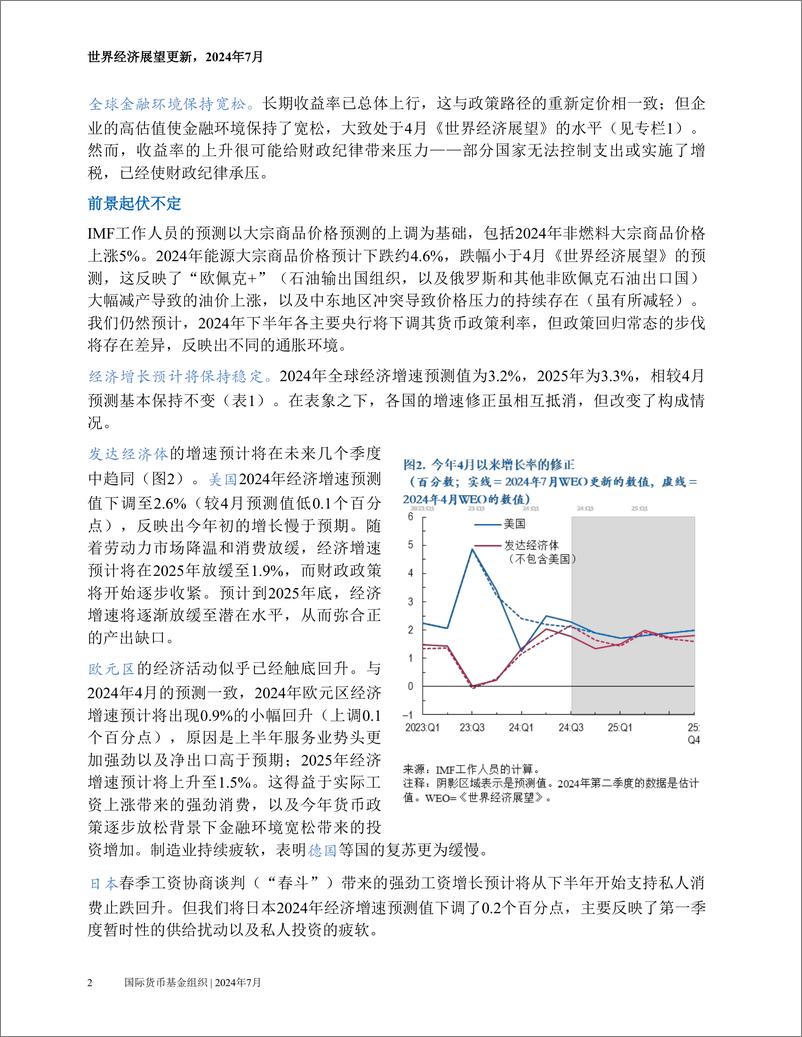 《2024年世界经济展望报告--7月刊-8页》 - 第3页预览图