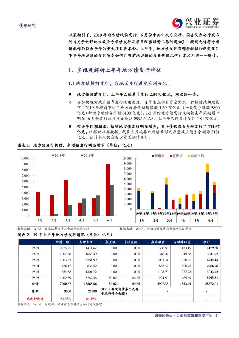 《信用策略半月谈：19年上半年地方债发行特征大盘点-20190708-兴业证券-13页》 - 第3页预览图