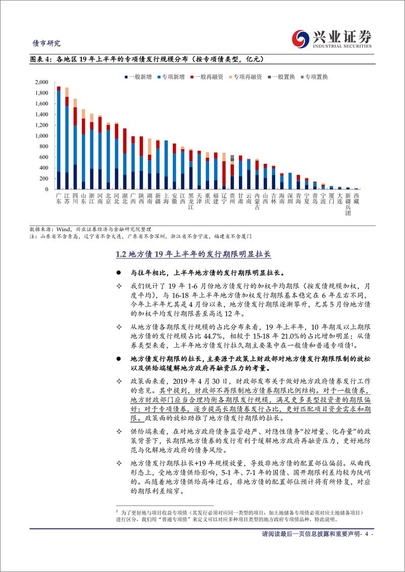 《信用策略半月谈：19年上半年地方债发行特征大盘点-20190708-兴业证券-13页》 - 第5页预览图