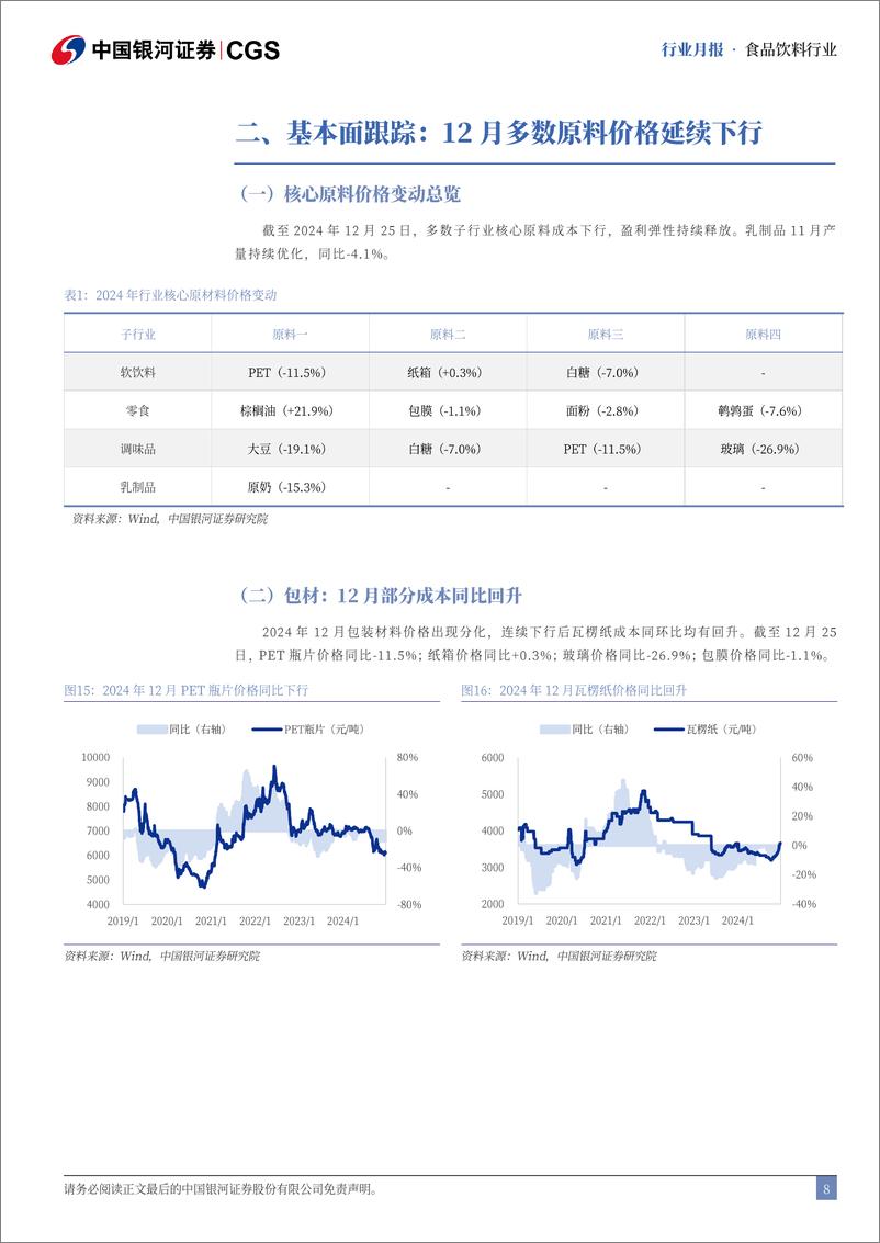 《食品饮料行业非酒类食品饮料月度专题：如何展望2025年原奶周期？-241227-银河证券-16页》 - 第8页预览图