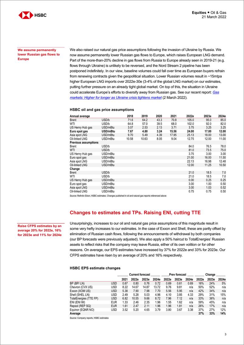 《HSBC-全球石油与天然气行业-全球集成油：风暴中的港口-2022.3.21-37页》 - 第4页预览图