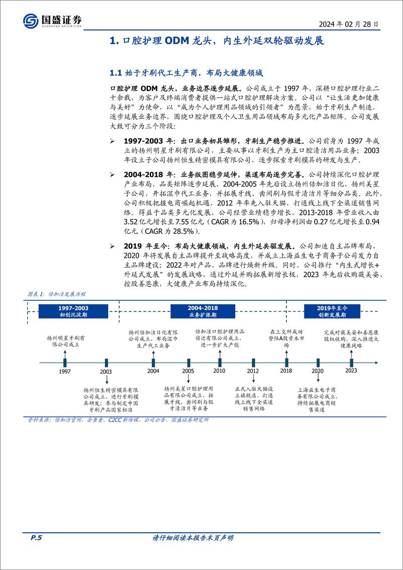 《深度报告-20240228-国盛证券-倍加洁-603059.SH-口腔护理ODM龙内生外延成长可342mb》 - 第5页预览图