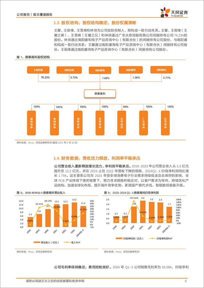 《鼎泰高科(301377)PCB钻针全球龙头，多赛道布局打开成长天花板-241128-天风证券-28页》 - 第8页预览图