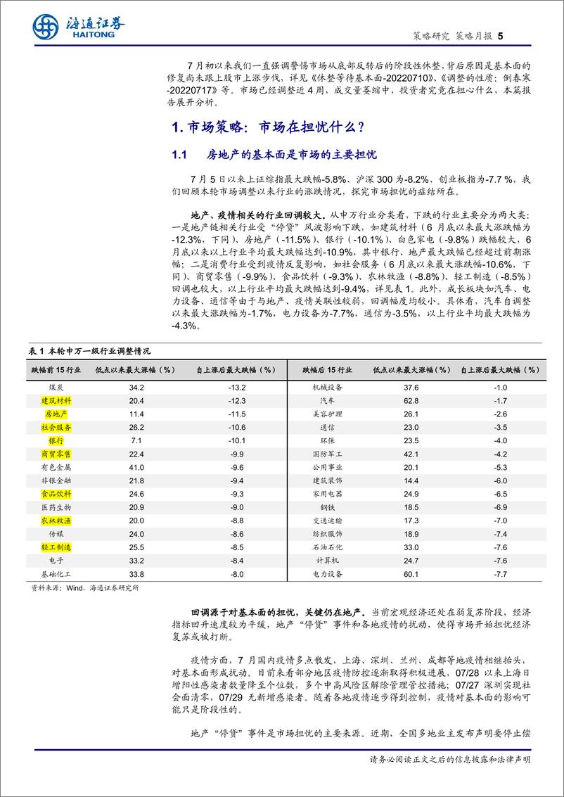 《策略月报：市场在担心什么？-20220731-策略月报-16页》 - 第6页预览图