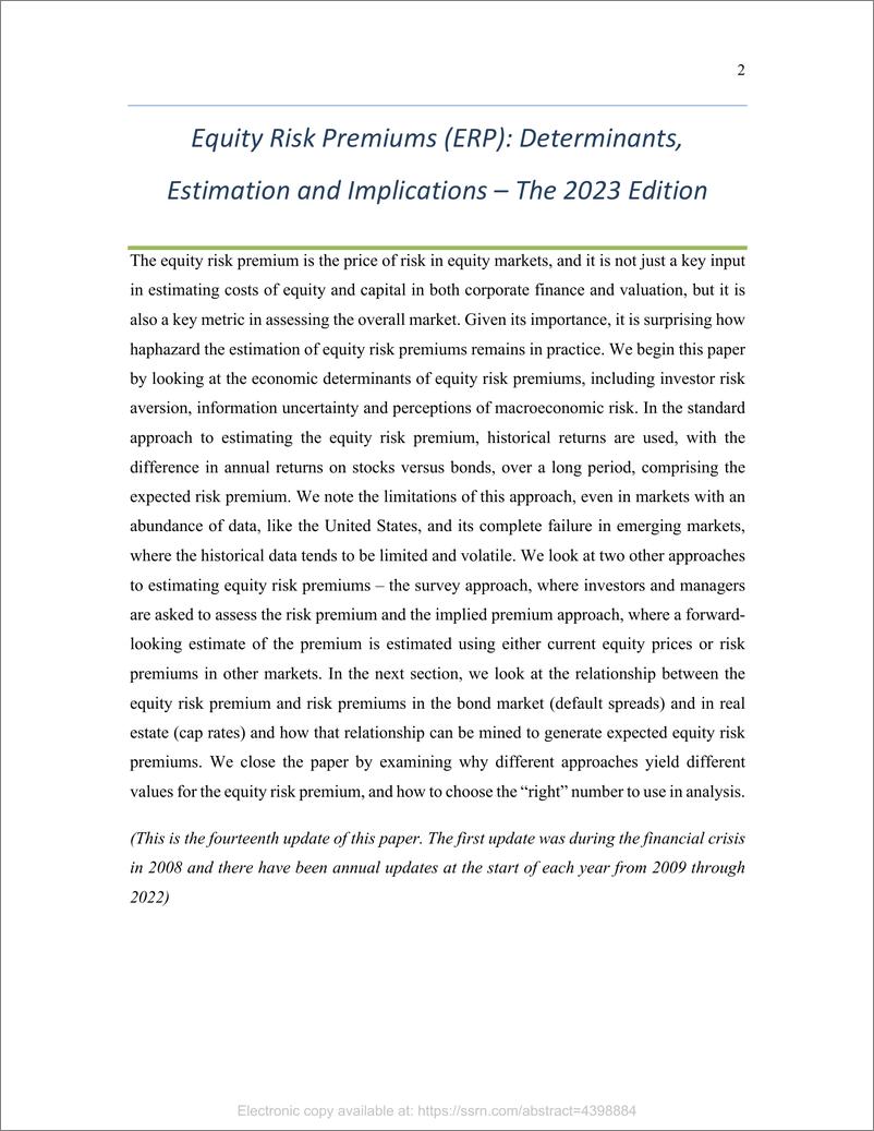 《全球股票风险溢价（ERP）：决定因素、估计和影响——2023年版-英-143页》 - 第3页预览图