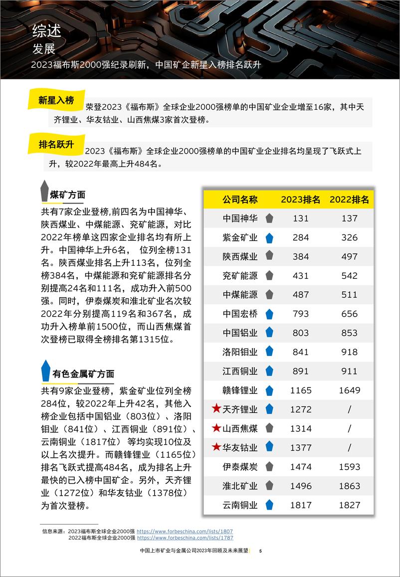 《中国上市矿业与金属公司2023年回顾及未来展望》 - 第5页预览图