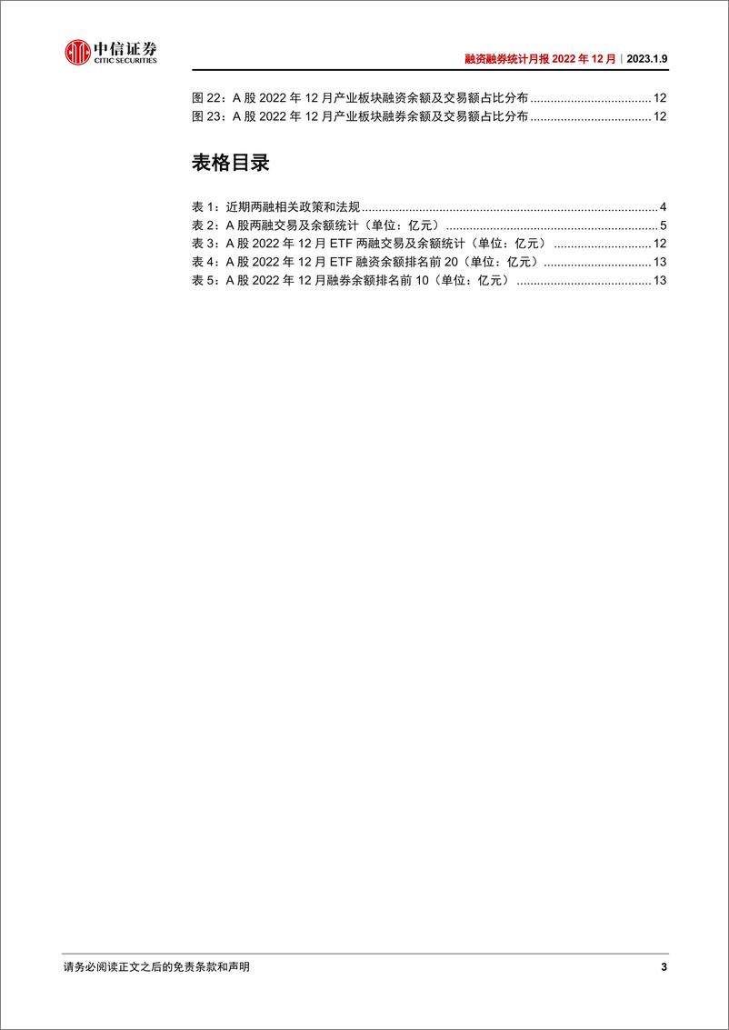 《融资融券统计月报2022年12月：两融余额小幅回落-20230109-中信证券-16页》 - 第4页预览图