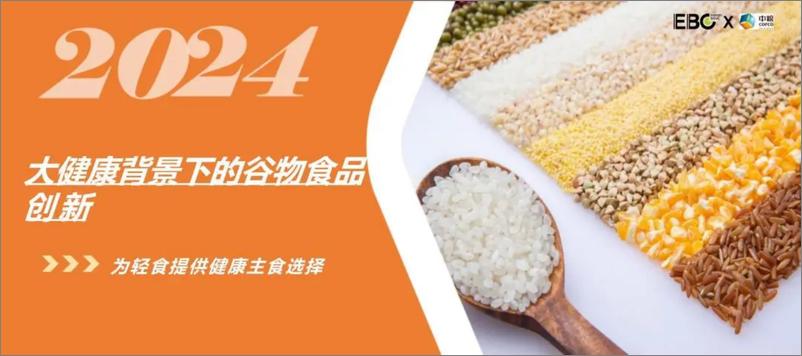 《2024大健康背景下的谷物食品创新报告》 - 第1页预览图