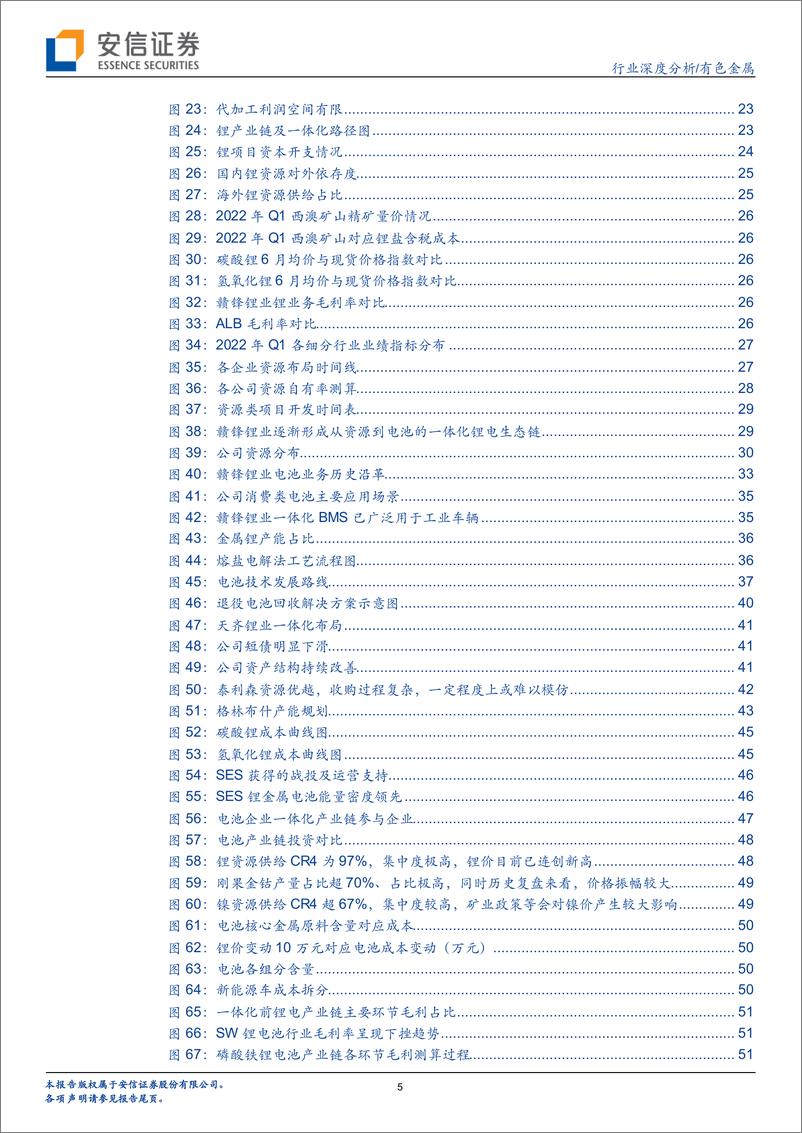 《有色金属行业深度分析：合纵连横系列深度，深度剖析锂产业链一体化布局-20220714-安信证券-82页》 - 第6页预览图