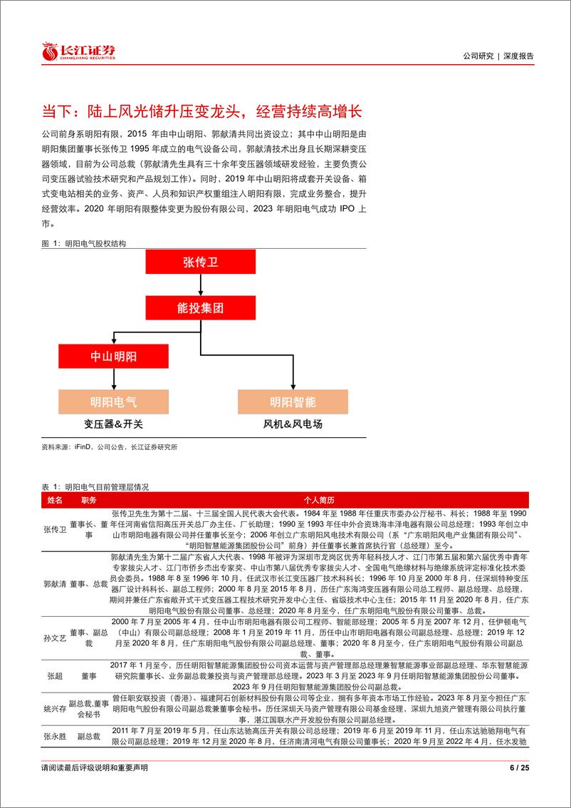 《明阳电气(301291)专耕于“新”，勇攀高峰-250112-长江证券-25页》 - 第6页预览图