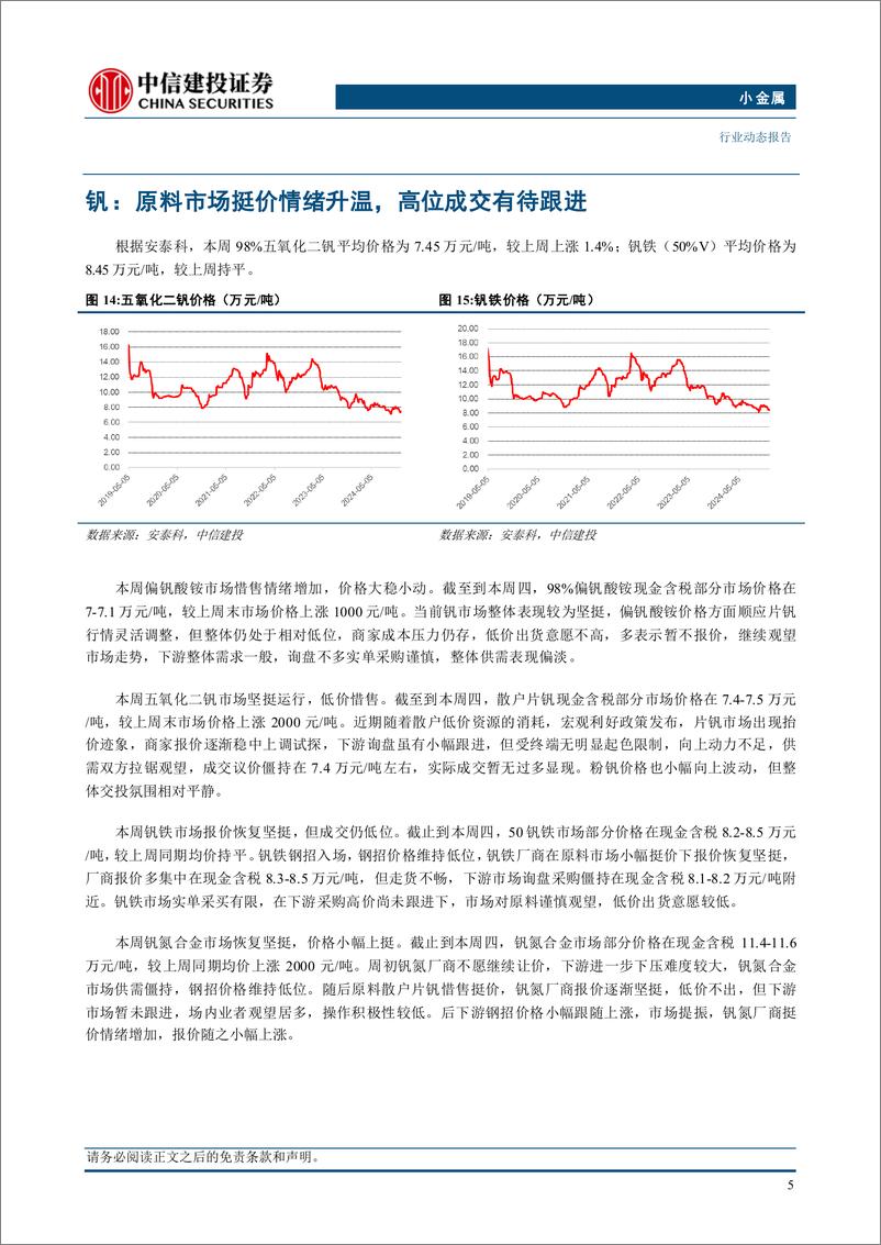 《小金属行业：海外锑价继续上涨，中国钼铁消费全年增长或超15%25-241215-中信建投-10页》 - 第7页预览图