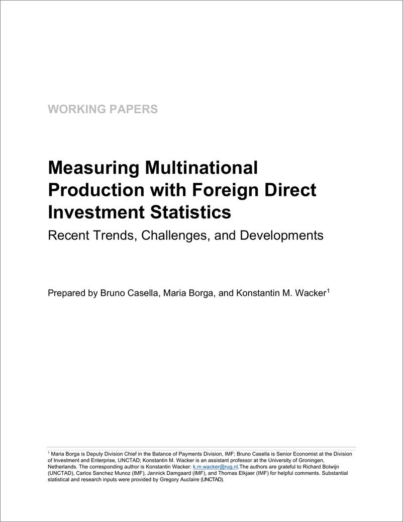 《IMF-用外国直接投资统计数据衡量跨国生产：近期趋势、挑战和发展（英）-2023》 - 第4页预览图