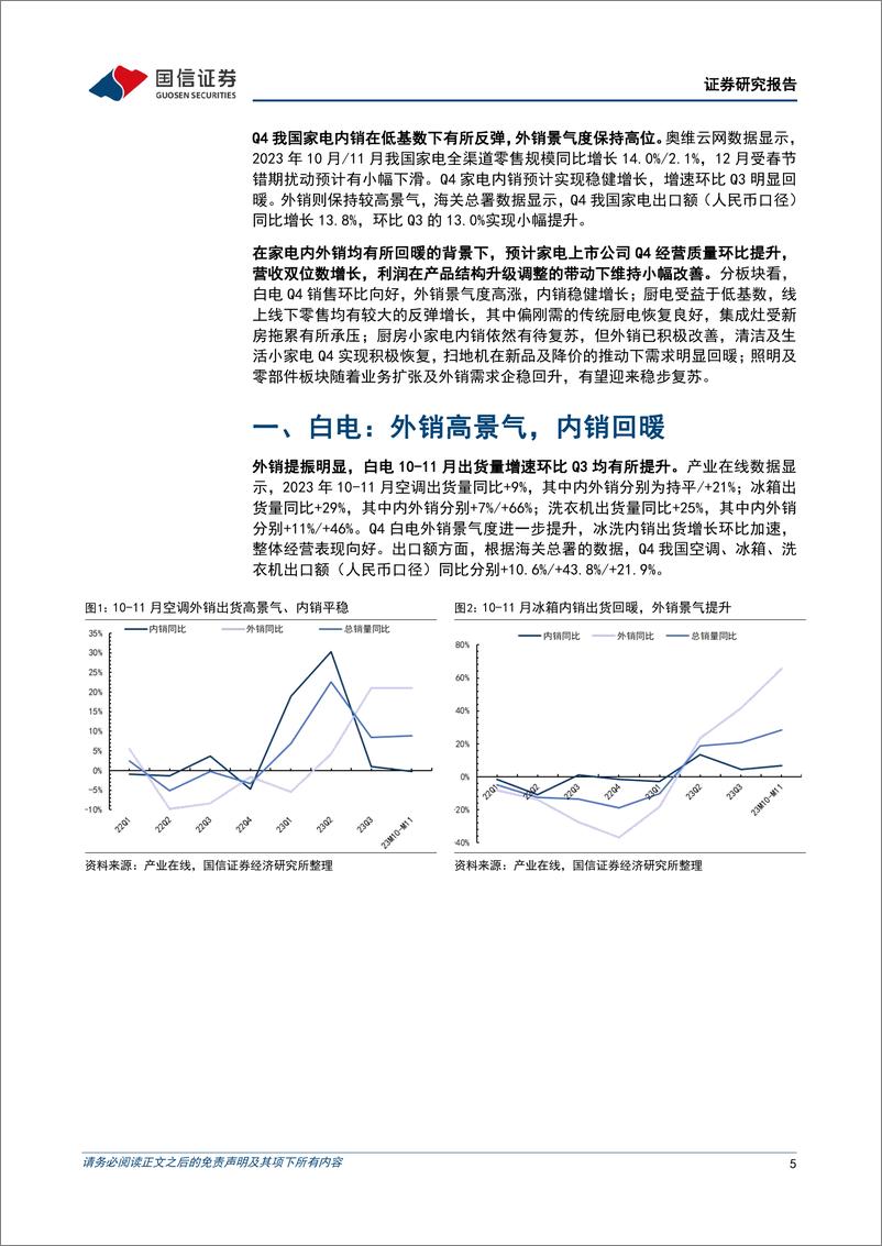 《家电行业2023年四季报前瞻：外销强劲、内需恢复，盈利有望持续优化》 - 第5页预览图