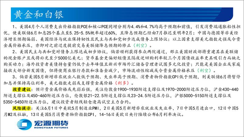 《贵金属月报（黄金与白银）：美联储6月加息25个基点概率超过六成，关注美国5月新增非农与失业率及CPI-20230530-宏源期货-26页》 - 第3页预览图