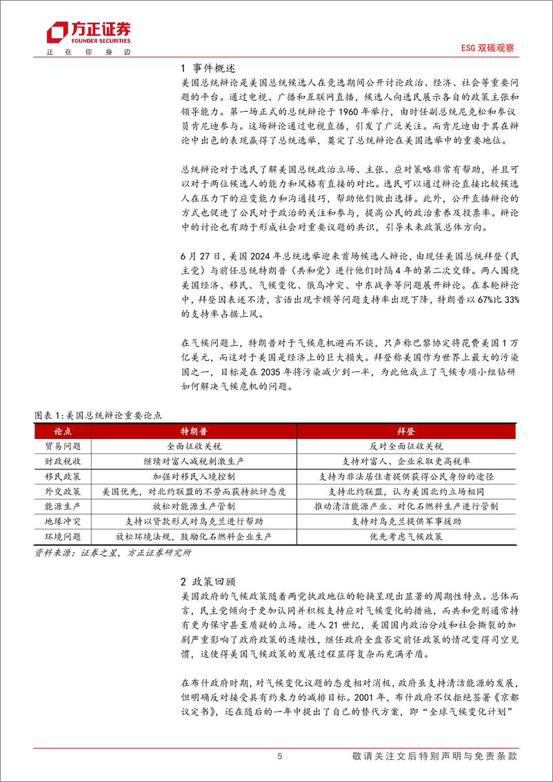 《ESG双碳观察：气候十字路口，美国大选如何重塑绿色格局-240710-方正证券-19页》 - 第5页预览图