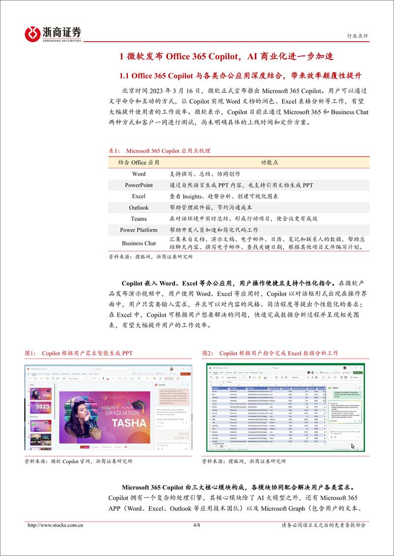 《计算机行业点评报告：微软发布Microsoft 365 Copilot，AI商业化进程再加速》 - 第4页预览图