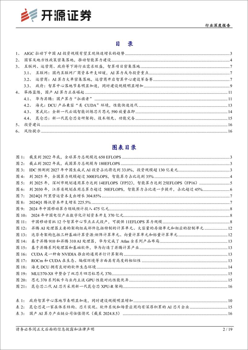 《计算机行业深度报告：国产AI算力正在崛起-240806-开源证券-19页》 - 第2页预览图