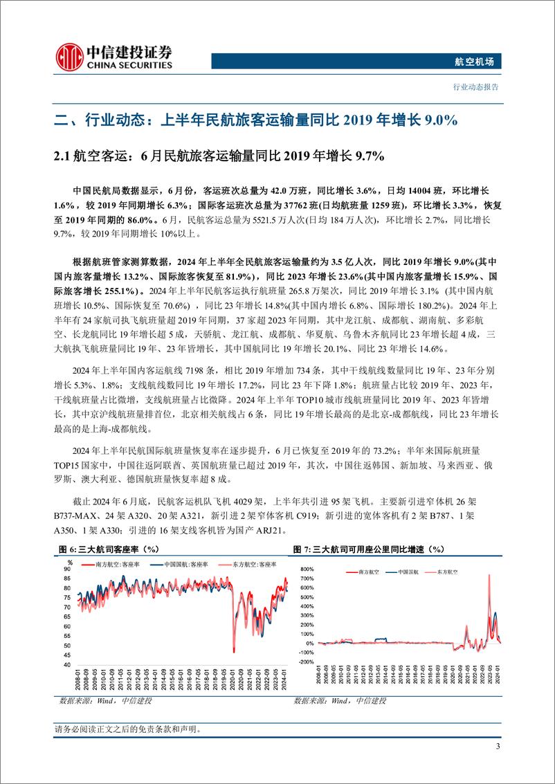 《航空机场行业：香港机场货运量持续飙升，南航8月底引入首架C919飞机-240728-中信建投-23页》 - 第6页预览图