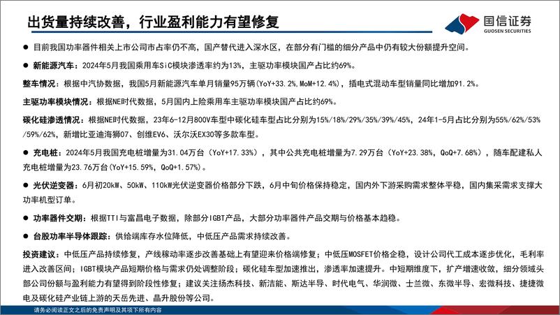 《能源电子月报：功率器件出货量持续改善，行业盈利能力有望修复-240705-国信证券-25页》 - 第2页预览图