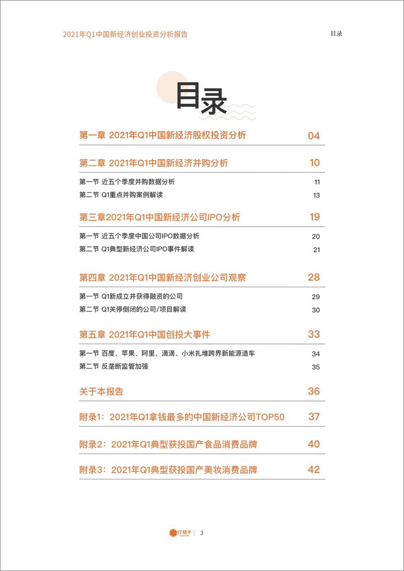 《2021 年 Q1 中国新经济创业投资分析报告》 - 第3页预览图