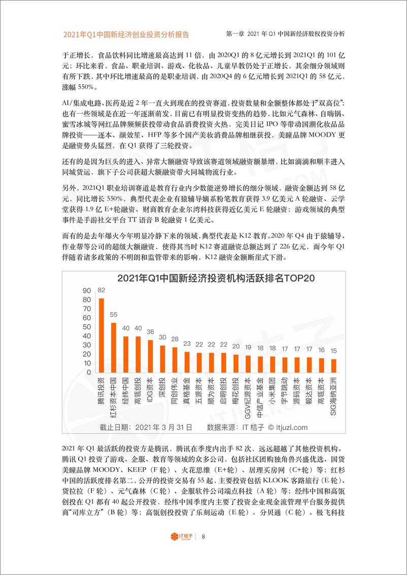 《2021 年 Q1 中国新经济创业投资分析报告》 - 第8页预览图