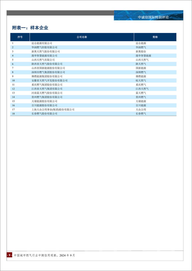 《中国城市燃气行业2024中期信用观察-10页》 - 第8页预览图