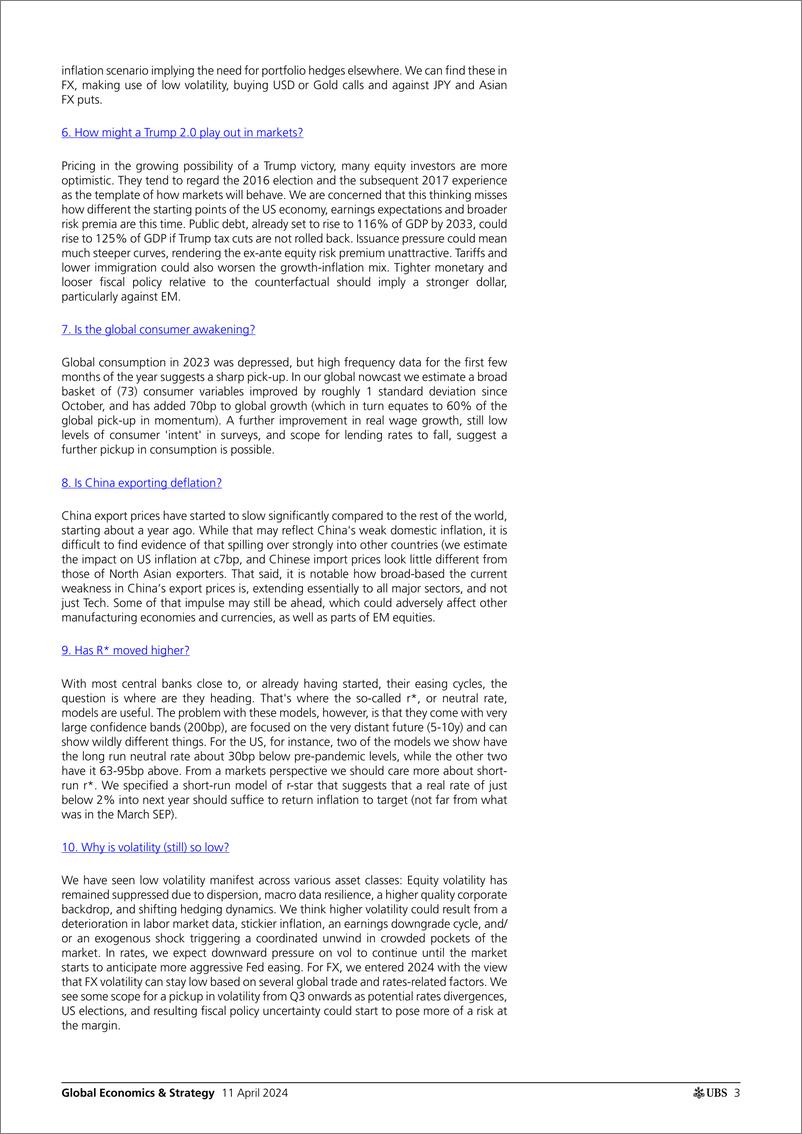 《UBS Economics-Global Economics  Strategy _The Compendium - the 10 toughes...-107510713》 - 第3页预览图