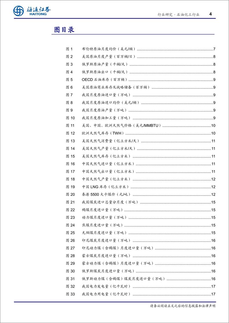 《石油化工行业专题报告：大宗商品月报（2023年第1期）-20230208-海通证券-32页》 - 第5页预览图