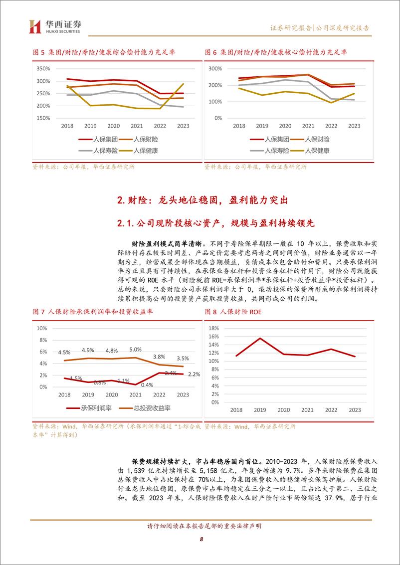 《中国人保(601319)财险实力突出，寿险潜力显现-240611-华西证券-24页》 - 第8页预览图