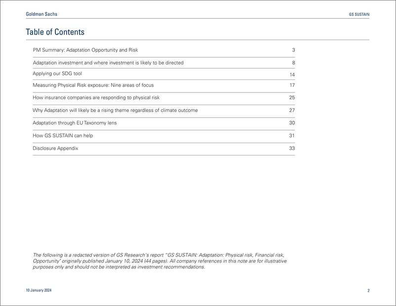 《2024年气候适应投资：物理风险、财务风险及机遇分析报告（英文版）-高盛》 - 第3页预览图