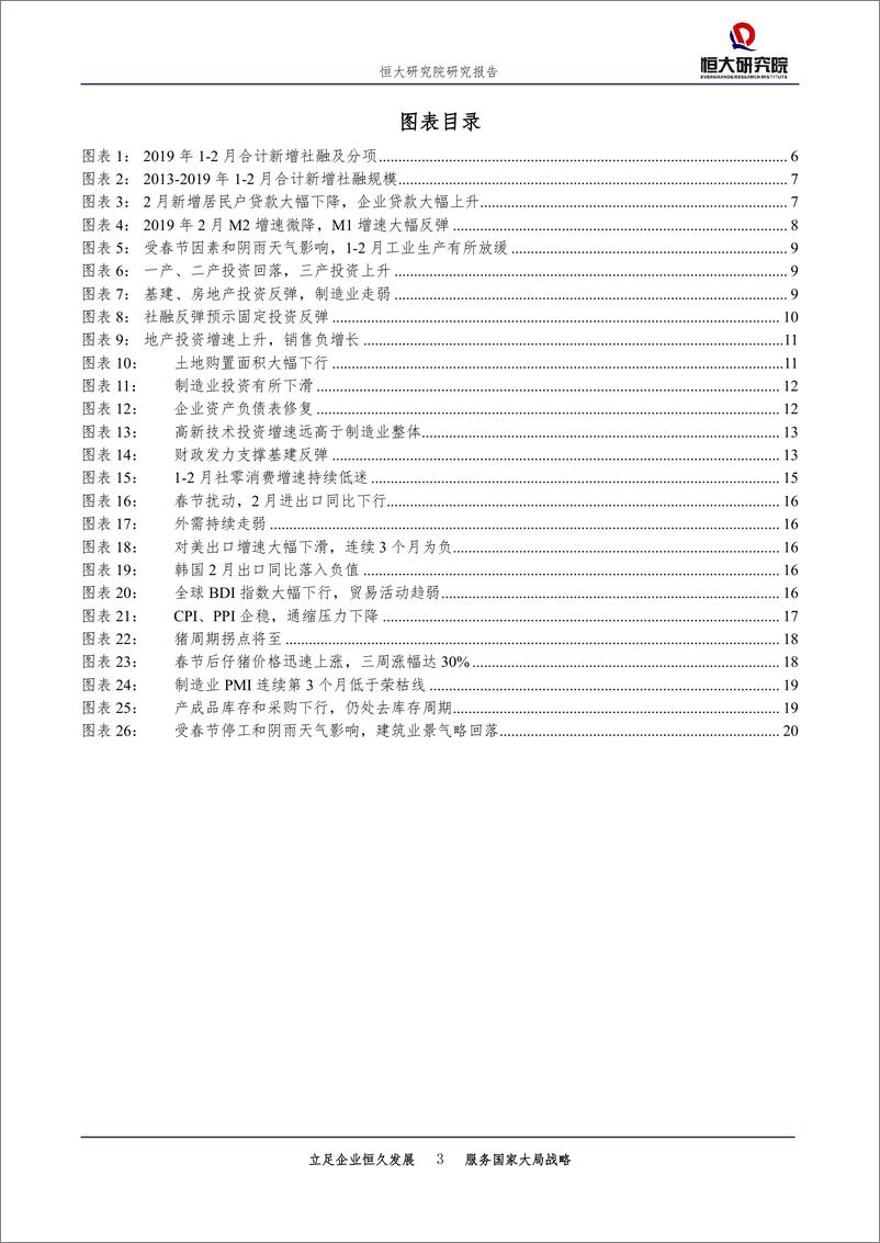 《全面解读1~2月经济金融数据：中国经济正走出至暗时刻-20190314-恒大研究院-21页》 - 第4页预览图