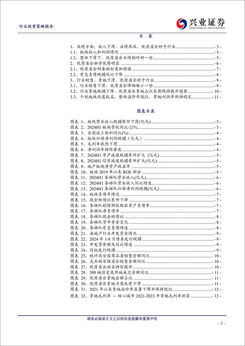 《房地产行业2024年半年报总结：业绩整体承压，优质房企稳健-240902-兴业证券-14页》 - 第2页预览图