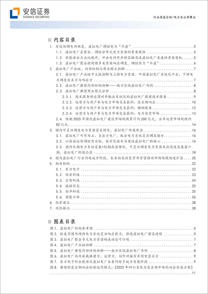 《电力及公用事业行业深度分析：虚拟电厂行业系列报告（1），助力新型电力系统调度用户侧灵活资源，虚拟电厂商业模式兑现在即-20230804-安信证券-30页》 - 第4页预览图