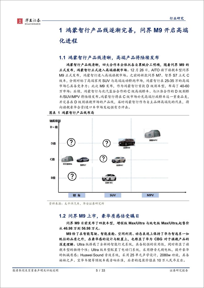 《汽车：明星主机厂产业链系列深度之三-鸿蒙智行高端化落地，蓝海市场空间广阔》 - 第5页预览图