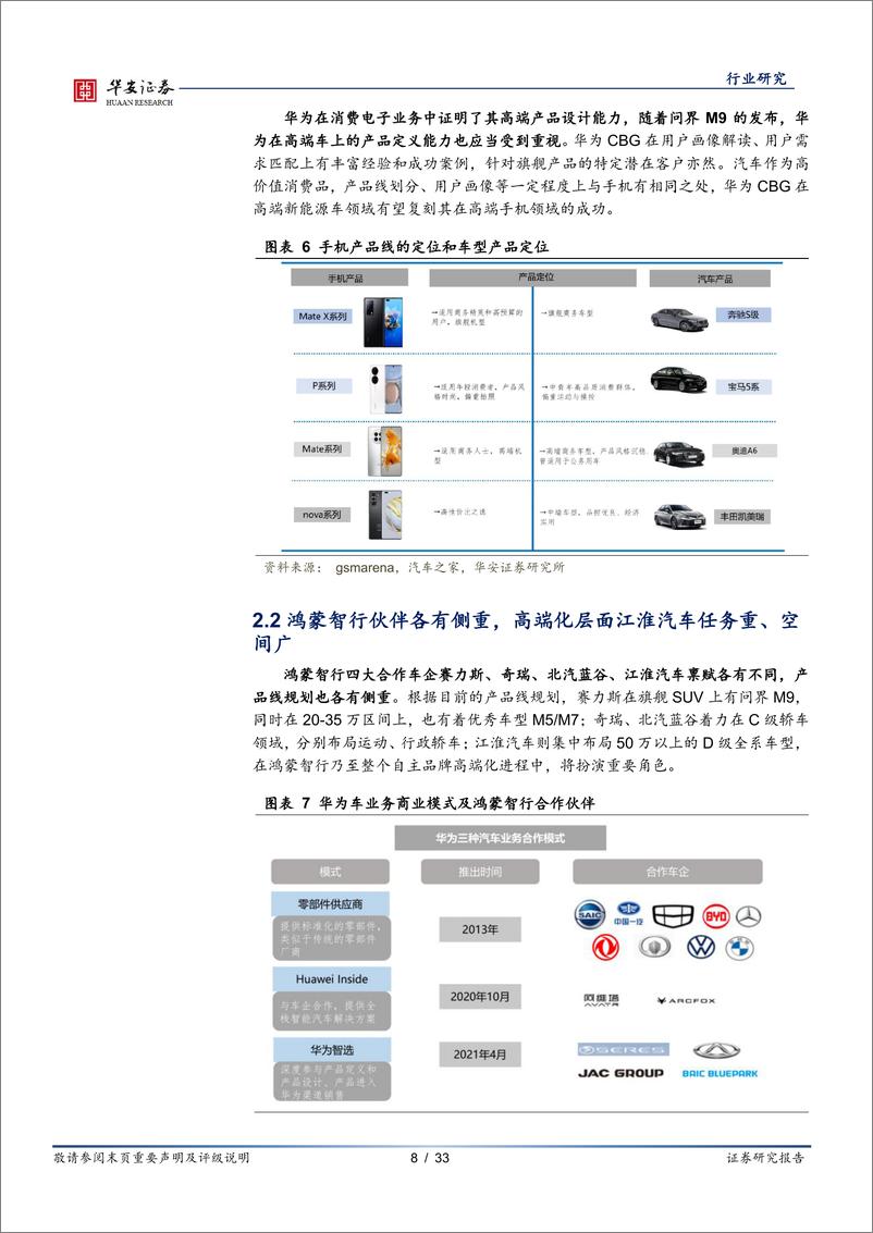 《汽车：明星主机厂产业链系列深度之三-鸿蒙智行高端化落地，蓝海市场空间广阔》 - 第8页预览图