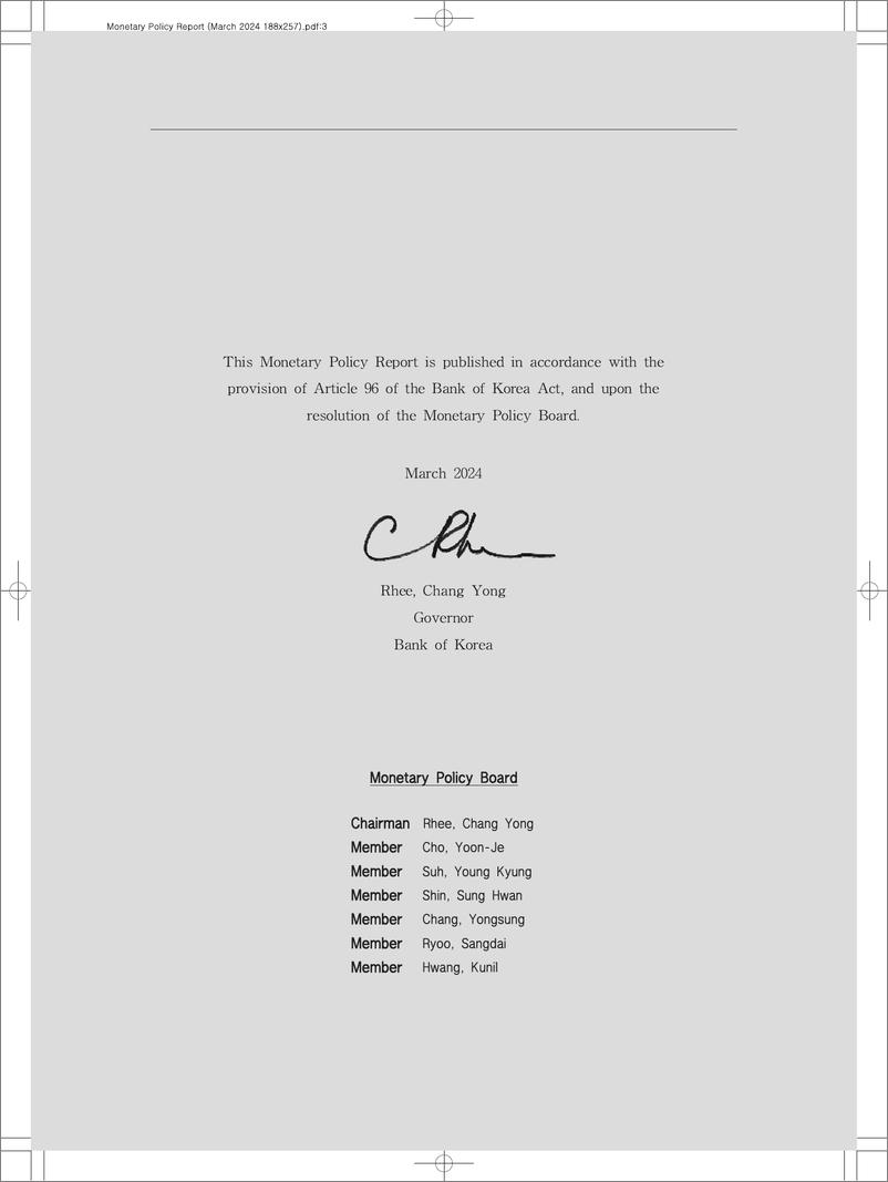 《韩国央行-货币政策报告（2024年3月）（英）-115页》 - 第5页预览图
