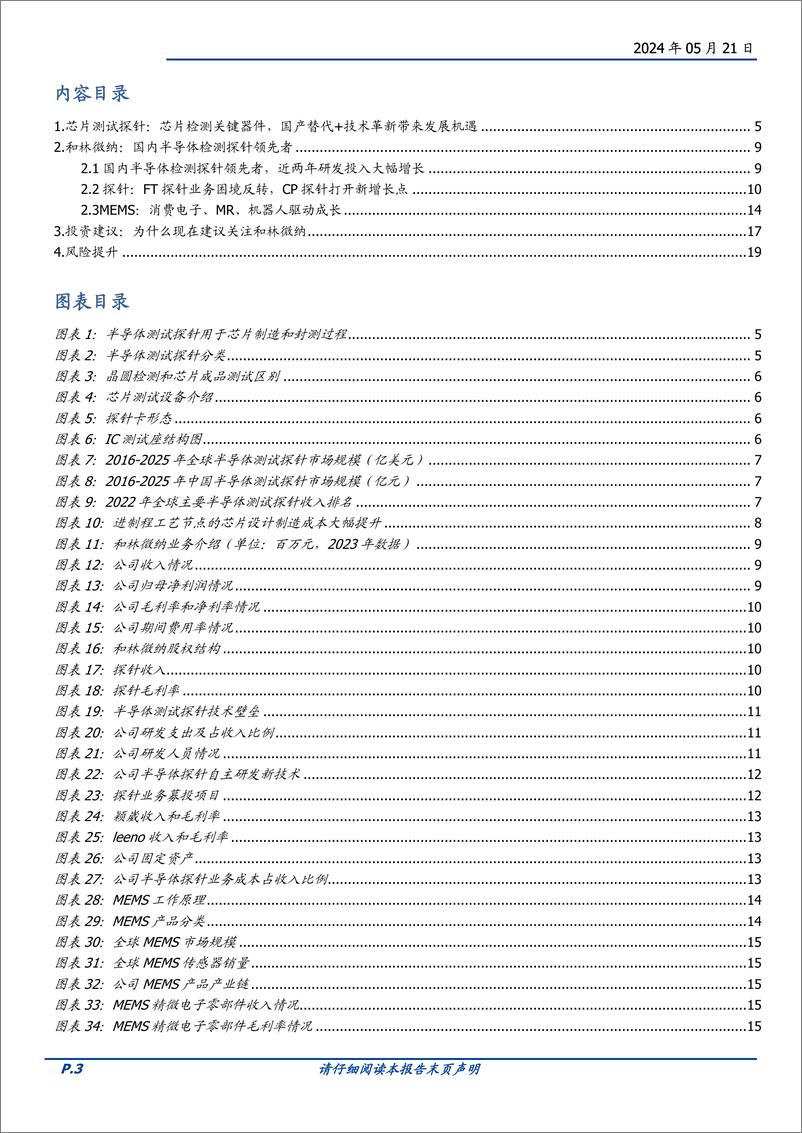 《和林微纳(688661)国产半导体探针龙头企业，携AI东风全面导入国内外客户-240521-国盛证券-20页》 - 第3页预览图