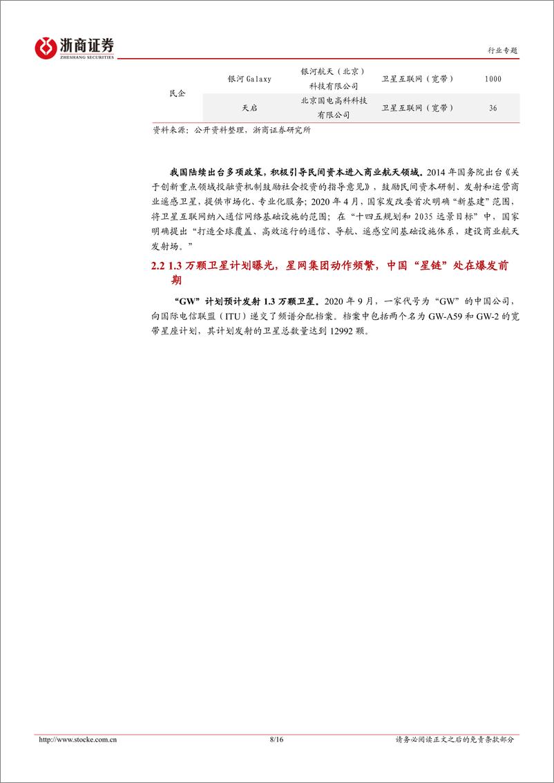 《通信行业专题报告：卫星通信产业催化事件频出，中国“星链”蓄势待发》 - 第8页预览图