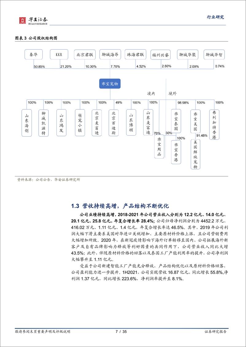 《农林牧渔行业：国产自有品牌先行者，乖宝宠物资本扬帆-20221101-华安证券-35页》 - 第8页预览图