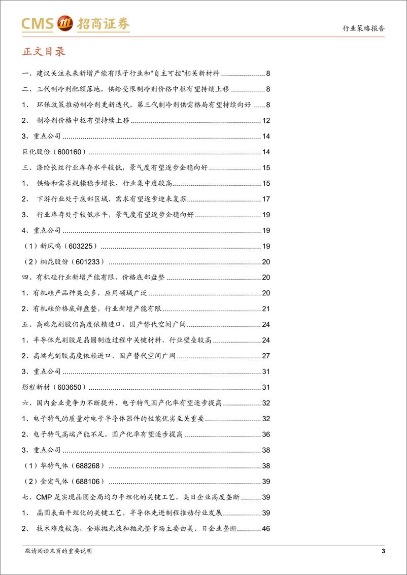 《基础化工行业2025年度策略报告：关注供给侧受限行业及“自主可控”相关新材料-241217-招商证券-51页》 - 第3页预览图