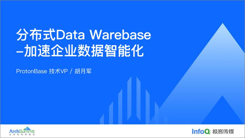 《胡月军_分布式Data Warebase-加速企业数据智能化》 - 第1页预览图