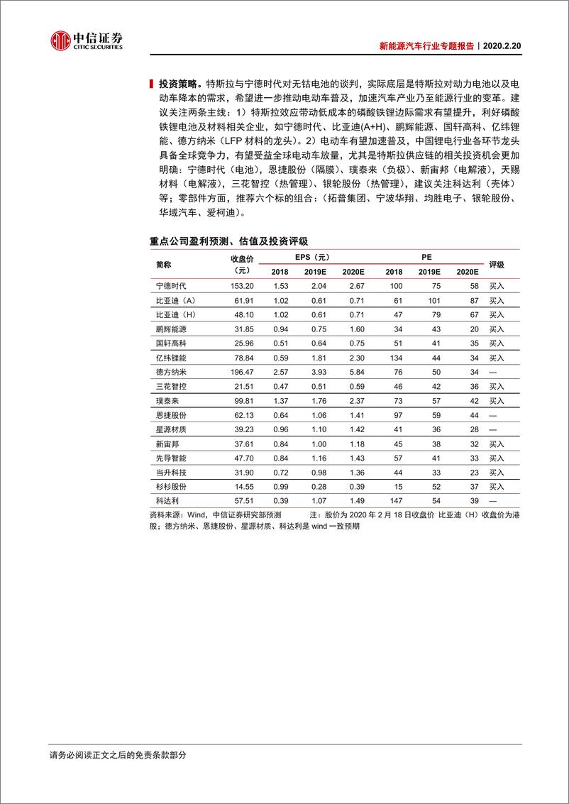 《新能源汽车行业专题报告：宁德时代配套特斯拉“无钴电池”猜想-20200220-中信证券-18页》 - 第3页预览图