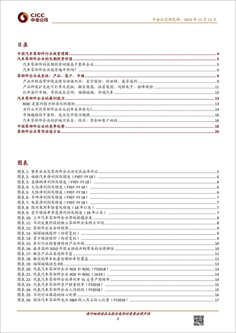 《汽车及零部件行业：中国汽车零部件企业投资逻辑-20191113-中金公司-25页》 - 第3页预览图